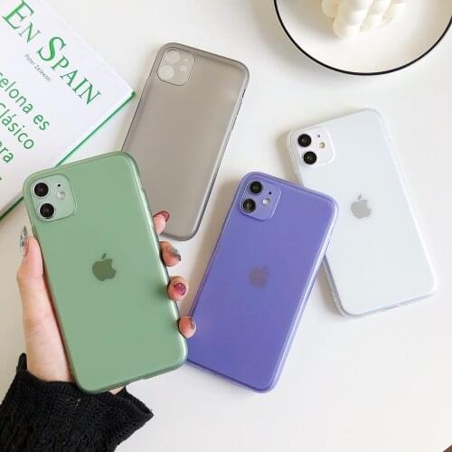 Camera Protective Phone Case For iPhone 11 Pro Max XR XS Max 7 8 Plus X 11 Ultra-thin Matte Clear Cases