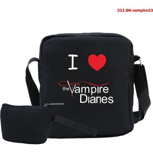 The Vampire Diaries Women Shoulder Bag Fashion Tote Outdoor Bag Canvas Handbag Zipper Messenger Messenger Bags Sac Main Femme