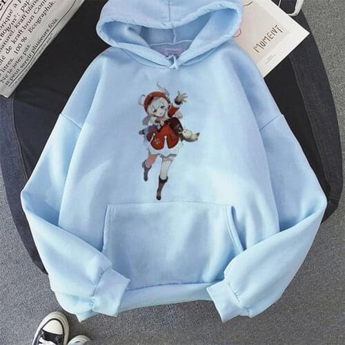 Genshin Impact Kawaii Ulzzang Graphic Hoodies Sweatshirts Women Harajuku Hoody Japanese Aesthetic Tops Clothes Streetwear