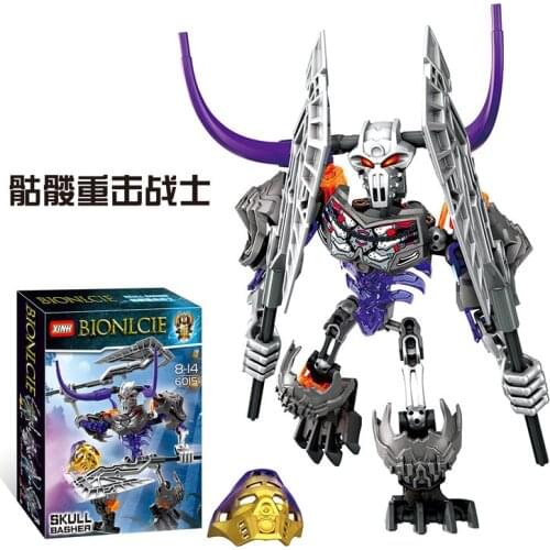 The skeleton warrior Biochemical soldiers BIONICLE educational building blocks toys, Model of the robot. Gifts for children