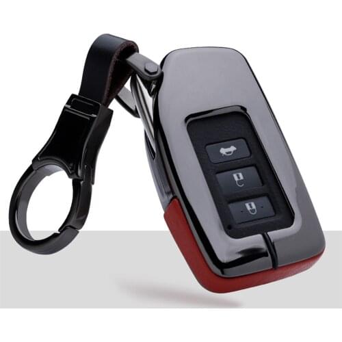 Zinc Alloy Leather Car Key Case Cover Shell Keychain For Lexus ES350 IS250 GS350 GS450h RC350 NX200T NX300h LX570 Car Styling