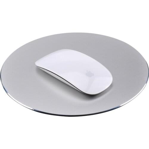 22cm Crirle Round Aluminium Alloy PU 2 Side Use Gaming Hard Metal Material Personalized Durable Mouse Pad Mat Comfort Mice Pads