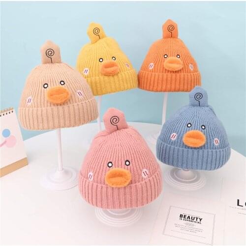 Cute Plush Yellow Duck Animal Hat With Paws For Adults Teenagers Kids Boys Girls Costume Autumn Winter Hats Beanie Gorras