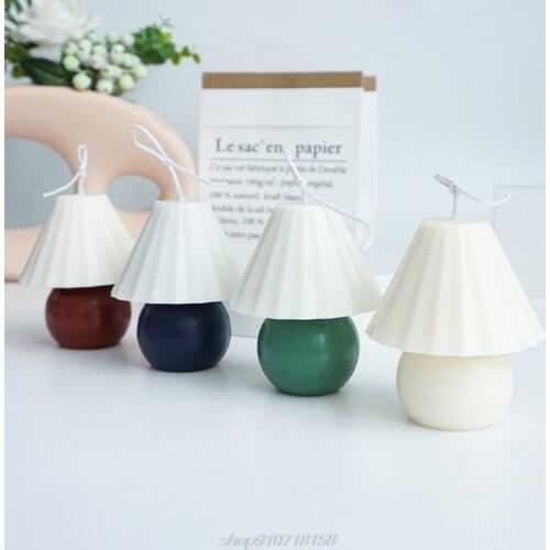 Mini Table Lamp Shape Candle Mold Handmade Plastic Aromatherapy Candle Making Mould DIY Tools D21 20 Dropshipping