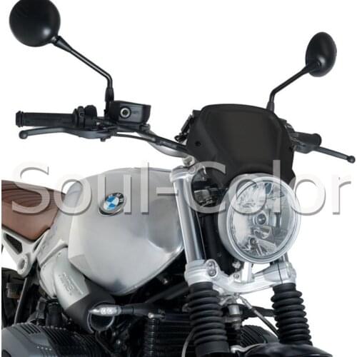 Motorcycle Accessories Cafe Racer WindScreen Windshield Wind Deflector Visor For BMW R NINE T RNINET R9T 2014-2020 R NineT 2019