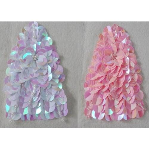 Sequins beaded patches applique patches for clothing hat patch ,sewing hat parches bordados embroidered patches