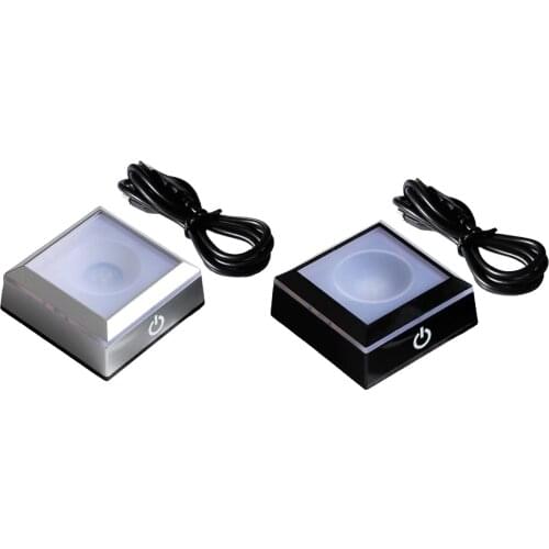 LED Light Base LED Light Base Show Stand Display Plate with Sensitive Touch Switch LED Light Rotating Display Stand