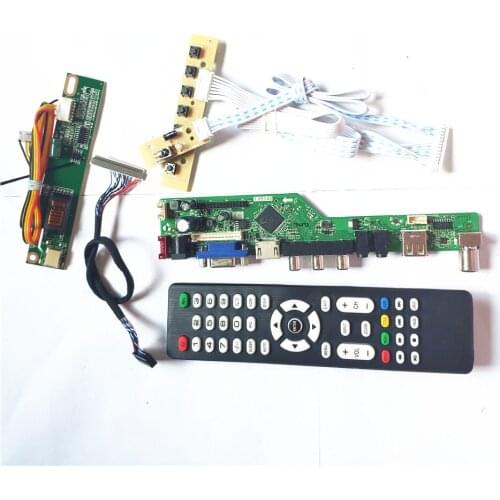 For N150X3-L09/L0A T.V56 controller board LCD VGA HDMI-Compatible AV USB RF Remote+Inverter+keyboard 1CCFL 30Pin LVDS