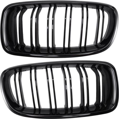 1Pair Gloss Black Front Grille/Grilles Kidney For BMW 3-Series F30 F31 F35 2012-2017 Car Styling