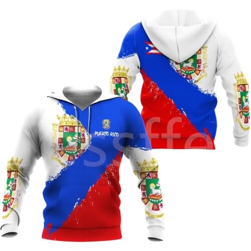 Tessffel Country Flag Puerto Rico Tattoo Emblem 3DPrint Men/Women Harajuku Pullover Casual Funny Hoodies Unisex DropShipping A4