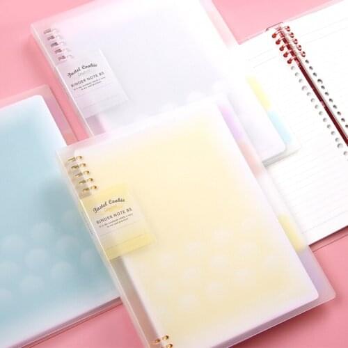 1 Pc Macaron Pastel Cookie Note Book Loose Leaf Inner Core A5 B5 A4 Paper Diary Plan Binder Office School Supplies Ring Binder