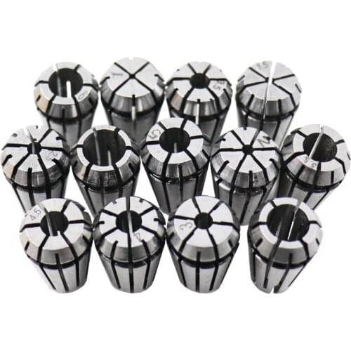 13PCS/Set (1-7mm） ER11 ER Spring Collet Chuck for CNC Engraving Machine Milling Lathe Tool Holder