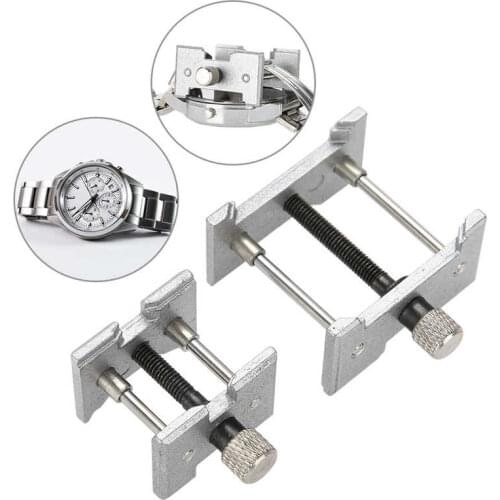 2Pcs Metal Watch Movement Holder Clip Base Vise Clamp Watch Repair Maintenance Tool for Watchmaker