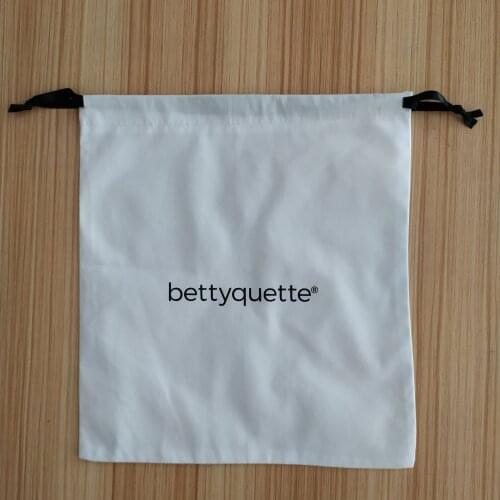 250pcs high quality small cotton jewelry bags wholesale 22*25cm cotton drawstring bags with 1 color printing and DHL shipping