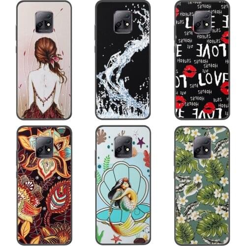 3D Emboss Relief Case For Xiaomi Redmi 10X 5G Phone Cover Black Softness TPU Silicone Back Bumper
