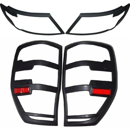 4PCS/SET 2012-2014 T6 LAMP HOODS RANGER T6 FRONT TAIL LAMP COVER HEADLIGHTS COVER REAR LIGHTS COVER FOR RANGER