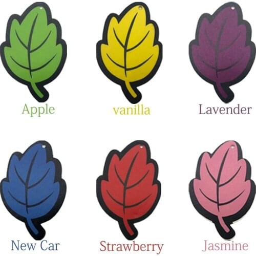6PCS Differnet Scent Hanging Paper Auto Perfume for Home Boat Lasting Fragrance Strawberry Lemon Scent Car Air Freshener perfume