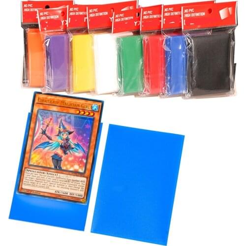 60PCS 62x89mm Games PP Card Sleeves Black Matt Card Barrier Protector for Board Game Sleeves