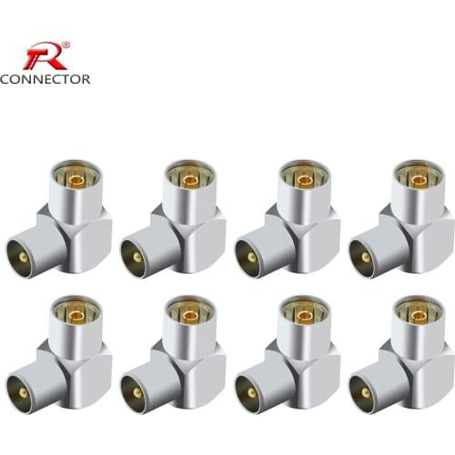 8pcs TV PAL Female Jack to Male Plug Adapter Elbow RF Coaxial Cable Terminals Connector DVB-T