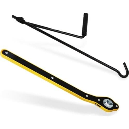 M4YC Auto Labor-saving Jack Ratchet Wrench Cross Hexagon Wrench Repair Tool, Universal Automotive 360° Swivel Car Repair Tool