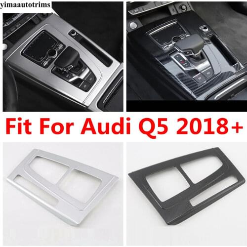 For Audi Q5 2018 - 2021 Car Center Console Gear Shift Decor Panel Frame Cover Trim ABS Matte / Carbon Fiber Interior Accessories