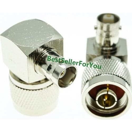 N-BNC Adapter BNC Female To N Type Male Right Angle RF Coax Adapter Connector