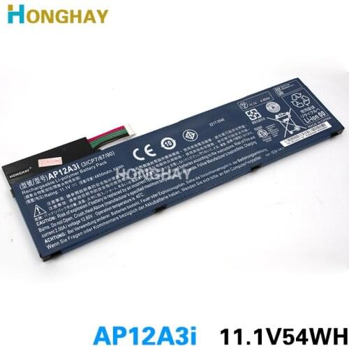 HONGHAY New Battery AP12A3i For Acer Iconia W700 Aspire Timeline Ultra M3 M5 M3-581TG M5-481TG AP12A3i AP12A4i 11.1V 54WH