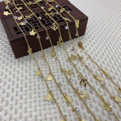 Handmade Copper Chain Bohemian DIY Making Necklace Bracelet Jewelry Gift Accessories Wholesale Crafts Decoration 1meter