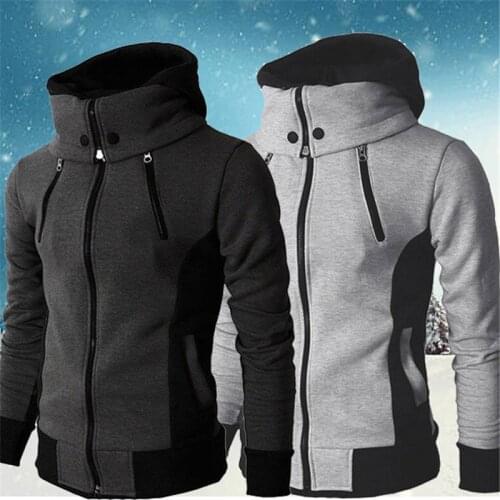 2021 Autumn Winter Hot Mens Jacket Slim Fit Hooded Zipper Jackets Male Solid Cotton Thick Warm Hoodies Coat Men Clothing Tops