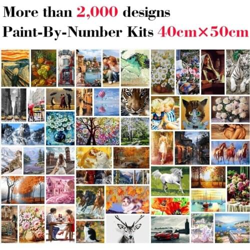 Mileelife Paintting By Numbers for Kids Adults DIY Beginner Oil Painting Kit Home Decoration