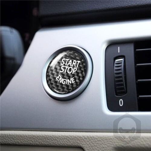 Carbon Fiber Car Engine Start Button Sticker Car Decoration Accessories for BMW F25 F26 F01 F02 F04 F06 F10 1 3 Series E70 E90