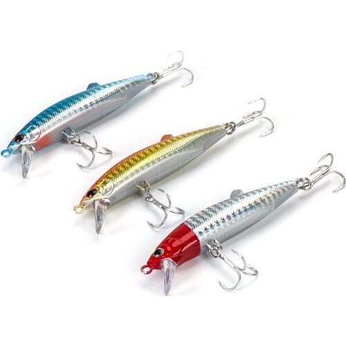 NEW Sink Bait 26g 90mm Minnow Fishing Lures Hard Bait High Quality Vibrating Light Jigging Japan Fishing Tackle Blue Gold Red