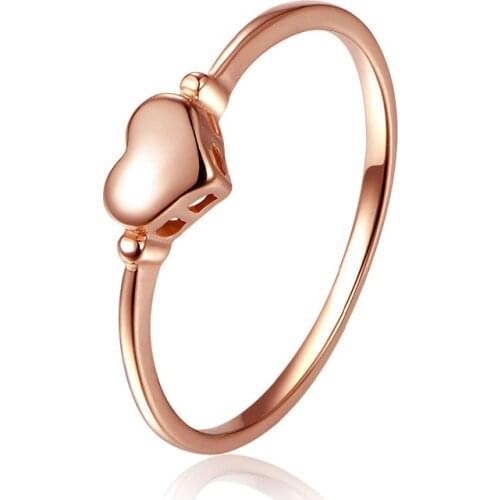 New Arrival 18K Rose Gold Ring Fashion AU750 Gold Heart Ring P6118