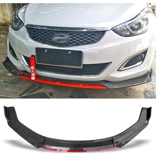 Front Bumper Spoiler Protector Plate Lip For Hyundai Elantra 2012 - 2015 Type DGS Body Kit Carbon Surface Chin Shovel