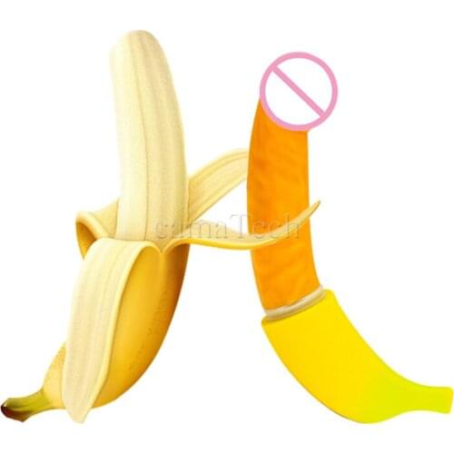 CamaTech Portable Banana Vibrating Dildo 7 Speeds Realistic Silicone Penis Vibrator Electric G-Spot Massager Female Masturbator