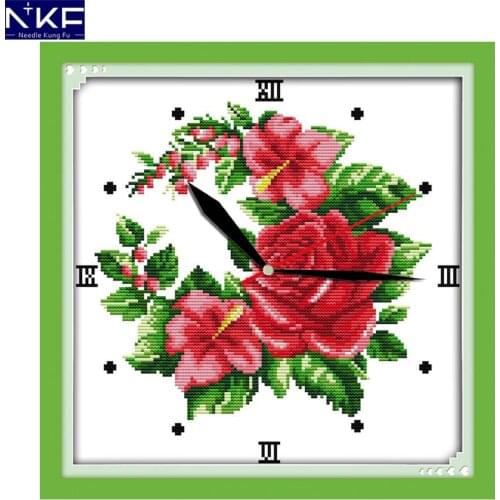 NKF Blossom Season Painting Counted Printed on Canvas Cross Stitch Needlework Patterns Embroidery Kits Home Decoration