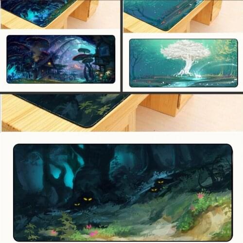 XGZ Dream Tree Beautiful Rug Game Rubber Mouse Pad Gamer Large Size Table Mat Cover for Lol Csgo Dota2 400X900 / 800X300 XXL