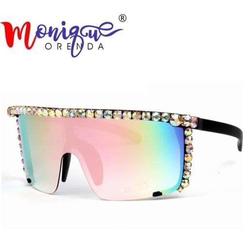 Oversize Sunglasses women Steampunk Mirror pink sunglasses men Red yellow Clear lens Goggle glasses