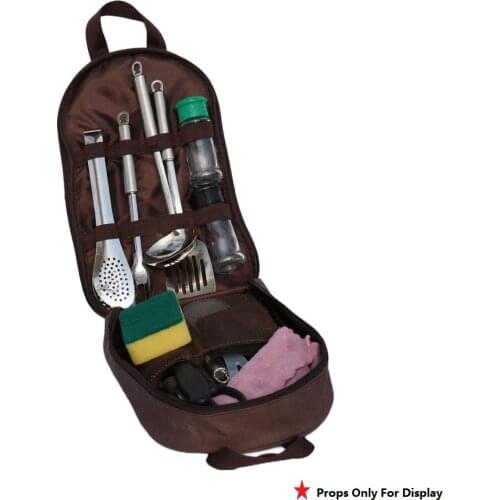 Outdoor Camping Cookware Storage Bag Portable Multi-functional BBQ Cooking Tools Set for Travel Hiking Picnic Pouch Kit