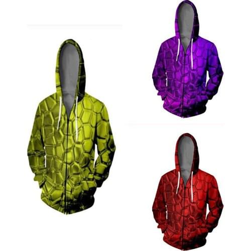 3d Hoodie Print Grain Veins Costume Hip Hop Men Women Zipper Hoodies Jacket Harajuku Long Sleeve Male 3D Hooded Sweatshirts Tops