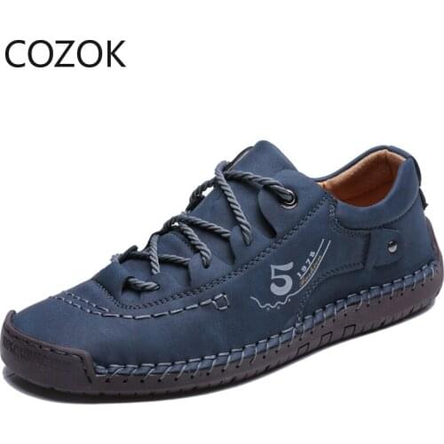 Men Sneakers Fashion Men Casual Shoes Leather Handmade Breathable Man Shoes Luxury Brand Mens Loafers Moccasins Adult Footwear