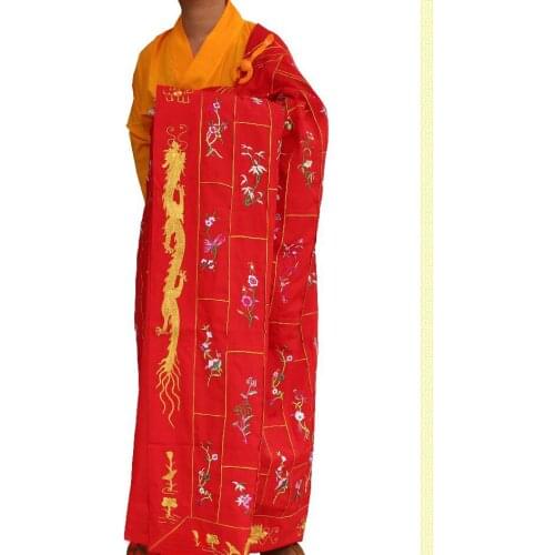 Unisex Progenitor monks clothing cassocks meditation robes Shaolin abbot zen blessing suits master garment embroidery lay gown