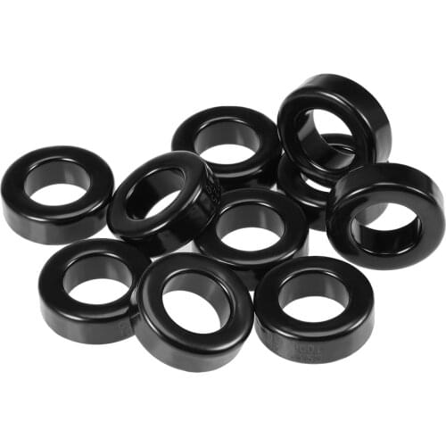 Uxcell 10pcs 19.3 x 33.7 x 11.3mm Ferrite Toroid Ring Iron Powder Toroid Cores Black Gray