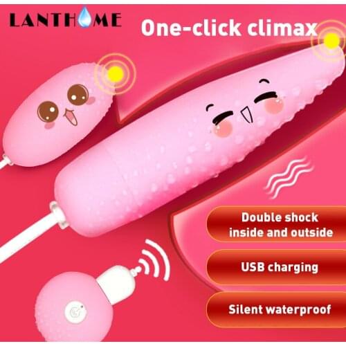 USB Charging 20 Modes Bullet Vibrator Clitoris Stimulator Double Egg Vibrators Sex Toys for Women G-spot Vaginal Anal Massager