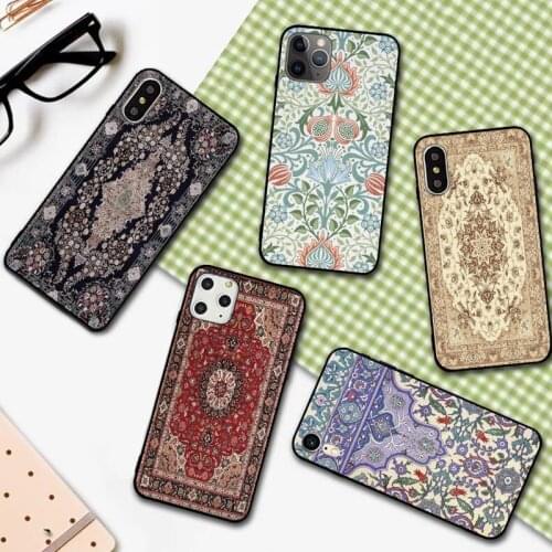 YNDFCNB Persian carpet Floral pattern Phone Case for iPhone 11 12 pro XS MAX 8 7 6 6S Plus X 5S SE 2020 XR cover