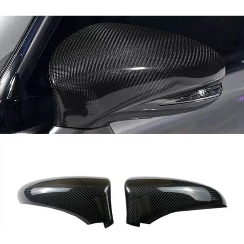 1 Pair Rearview Mirror Cover Carbon Fiber Side Rear View Mirror Cover Caps for Lexus GS ES RC RCF GSF CT LS
