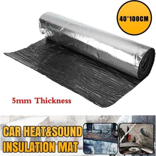 1 Pcs 100*40cm 5mm Car Hood Engine Firewall Heat Mat Sound Noise Insulation Deadener Sound Deadener High Quality