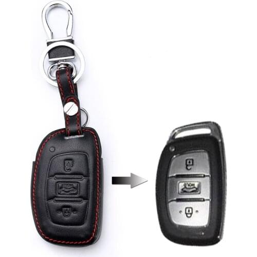 1pc Car Key Case Holder Chain Cover for Hyundai IX30 IX35 IX20 Tucson Elantra Verna Sonata Auto Cover Keychain Protect Bag Parts