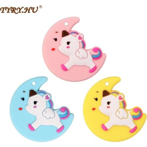 TYRY.HU 1 piece Silicone Teether Baby Teether BPA Free Silicone Teething Beads Baby Teething Pendant Tooth Training Teeth Toys