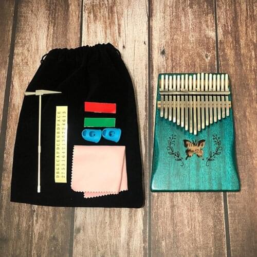 17 Key Thumb Piano Kalimba Wood Mahogany Calimba Body Musical Instruments Mbira Kalimba with Learning Book Tune Hammer
